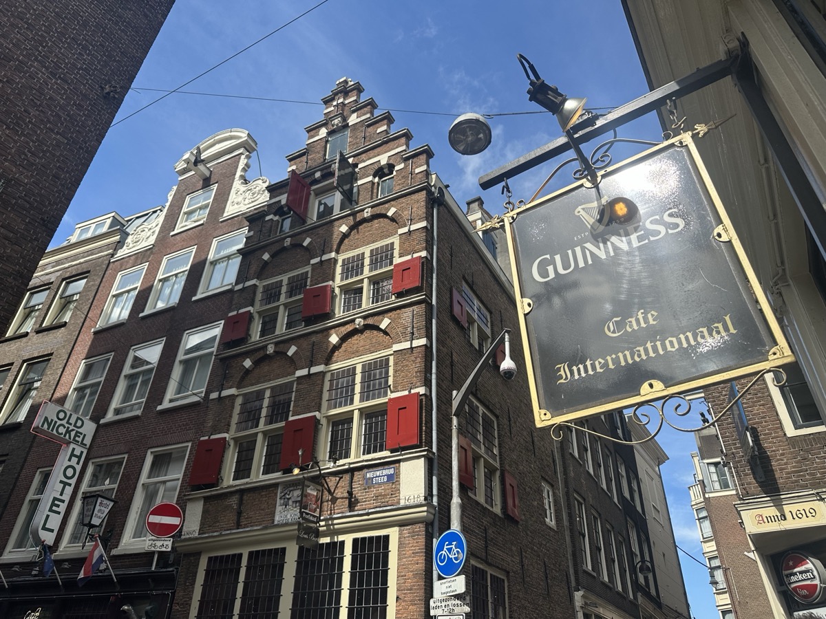 Cozy Amsterdam café interior with traditional Dutch atmosphere